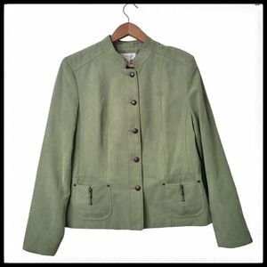 ConradC Faux Suede Women's Button Down Jacket Size 14